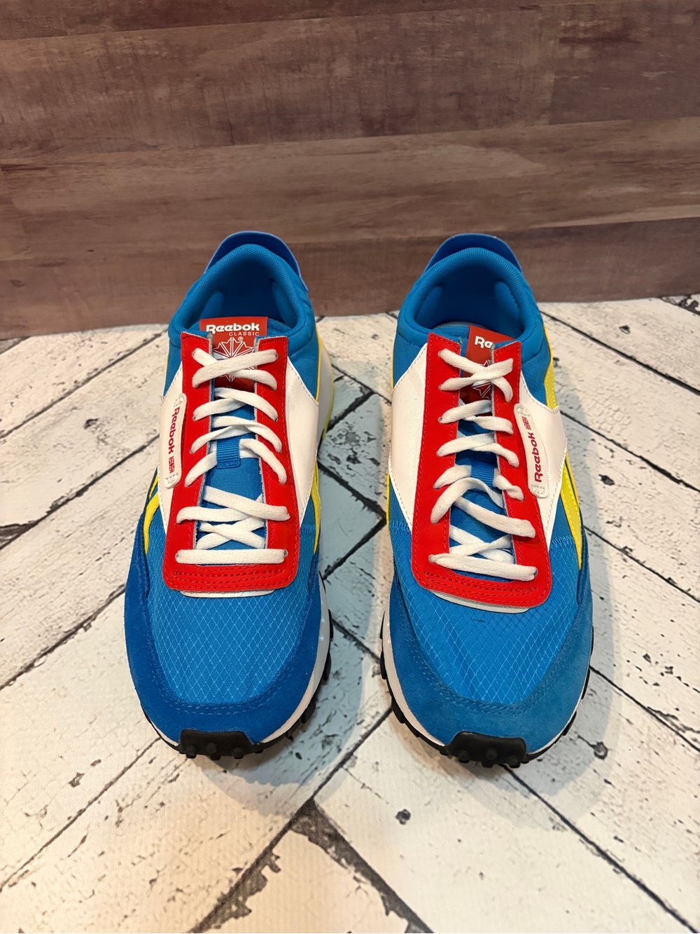 Reebok Classic Leather Legacy Dynamic Blue Red Women’s Size 7